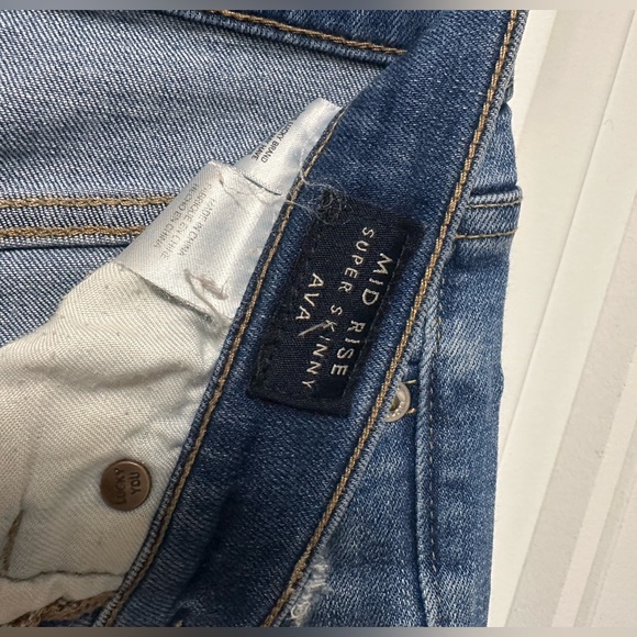 Lucky Brand Mid Rise Super Skinny Ava Denim Jeans Medium Wash sz 0/25 - Picture 4 of 5